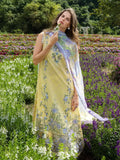 Mushq Hemline The Secerat Garden Unstitched Lawn 3Pc Suit - Sunlit Meadow