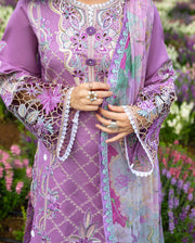 Mushq Hemline The Secerat Garden Unstitched Lawn 3Pc Suit - Secret Thicket