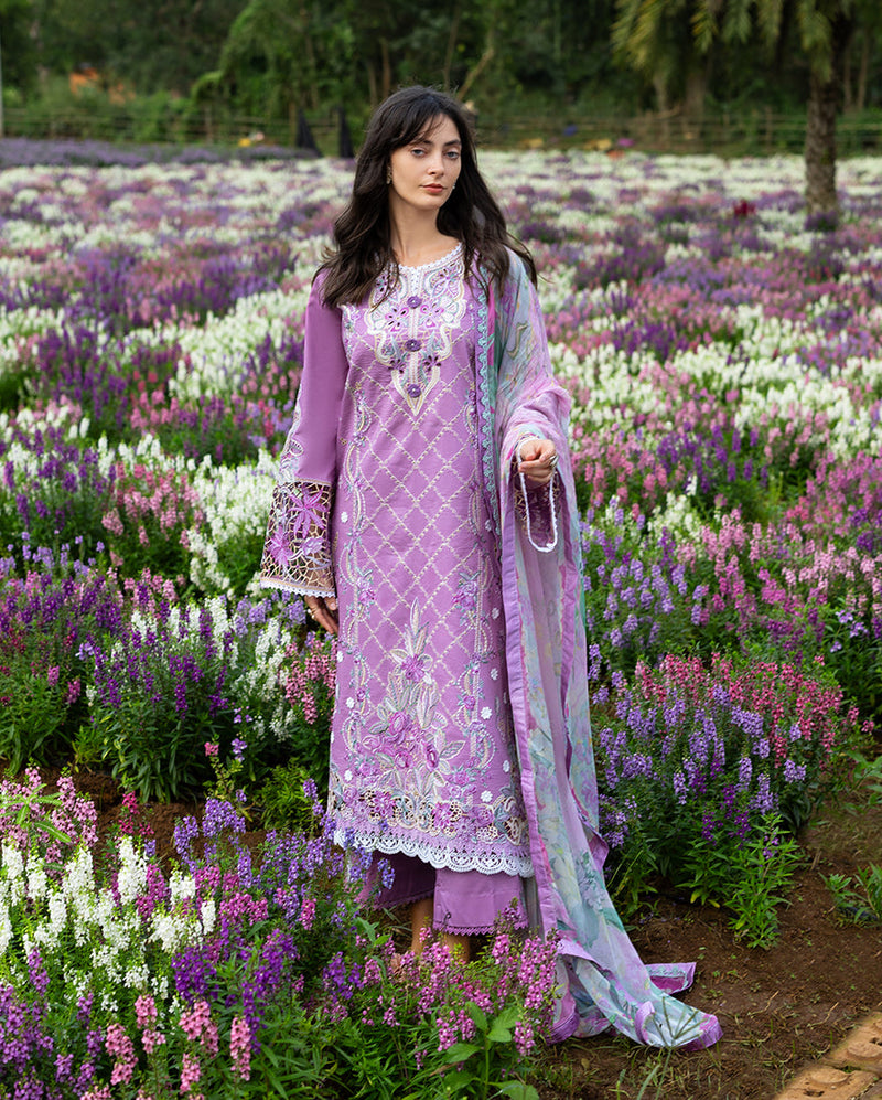 Mushq Hemline The Secerat Garden Unstitched Lawn 3Pc Suit - Secret Thicket