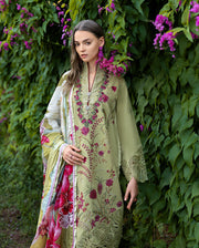 Mushq Hemline The Secerat Garden Unstitched Lawn 3Pc Suit - Wildflower Waltz