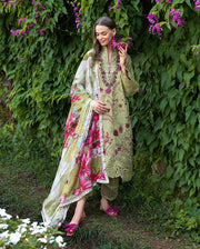 Mushq Hemline The Secerat Garden Unstitched Lawn 3Pc Suit - Wildflower Waltz