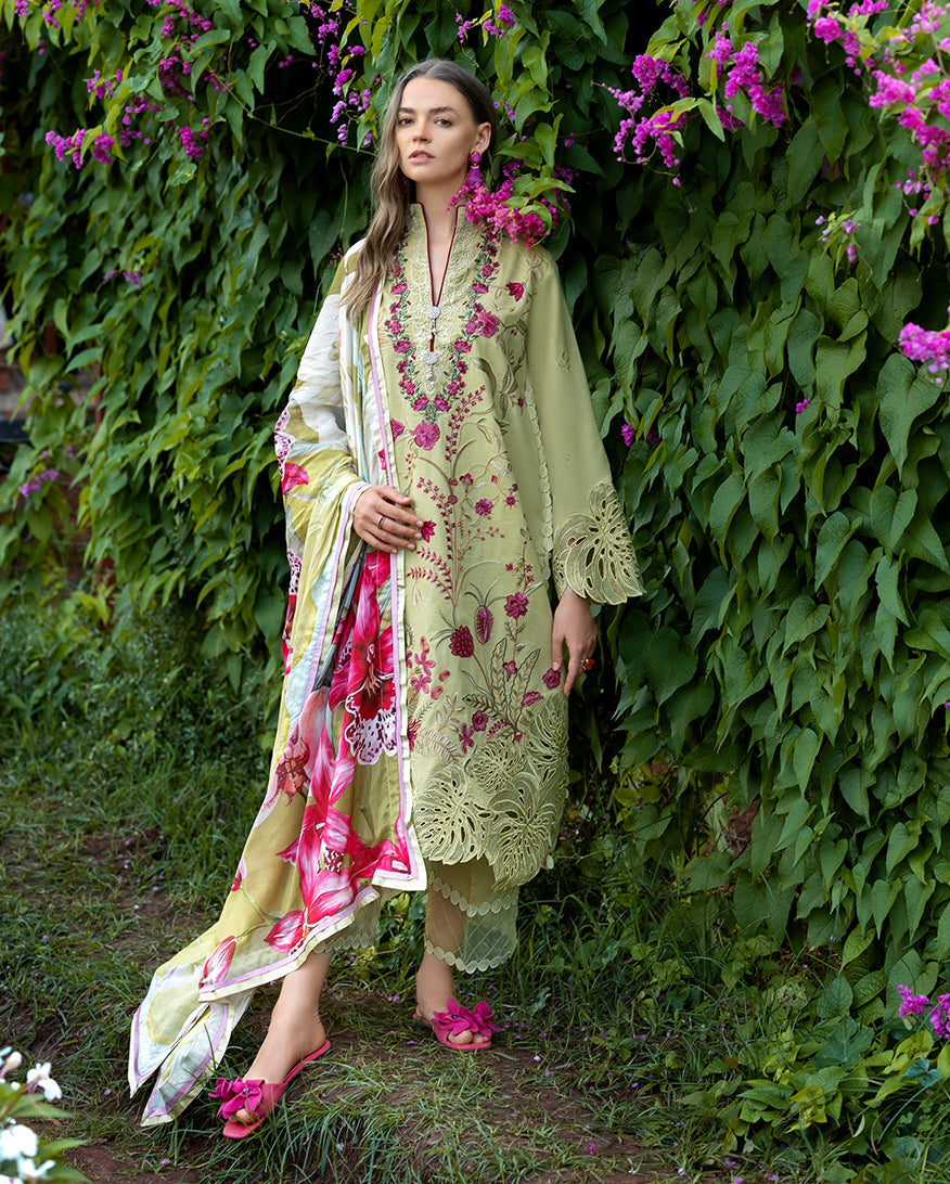 Mushq Hemline The Secerat Garden Unstitched Lawn 3Pc Suit - Wildflower Waltz