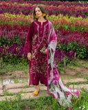 Mushq Hemline The Secerat Garden Unstitched Lawn 3Pc Suit - Aurora Petals