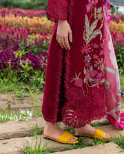 Mushq Hemline The Secerat Garden Unstitched Lawn 3Pc Suit - Aurora Petals