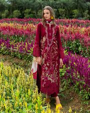 Mushq Hemline The Secerat Garden Unstitched Lawn 3Pc Suit - Aurora Petals