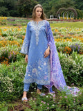 Mushq Hemline The Secerat Garden Unstitched Lawn 3Pc Suit - Azure Bloom