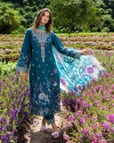 Mushq Hemline The Secerat Garden Unstitched Lawn 3Pc Suit - Emerald Fern