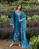 Mushq Hemline The Secerat Garden Unstitched Lawn 3Pc Suit - Emerald Fern