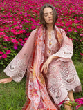 Mushq Hemline The Secerat Garden Unstitched Lawn 3Pc Suit - Peach Blossom