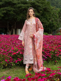 Mushq Hemline The Secerat Garden Unstitched Lawn 3Pc Suit - Peach Blossom