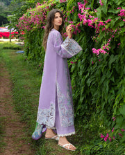 Mushq Hemline The Secerat Garden Unstitched Lawn 3Pc Suit - Dewdrop Dance