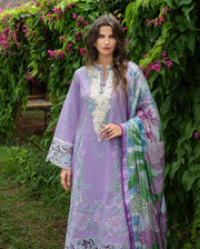 Mushq Hemline The Secerat Garden Unstitched Lawn 3Pc Suit - Dewdrop Dance
