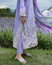 Mushq Hemline The Secerat Garden Unstitched Lawn 3Pc Suit - Daisy Reverie