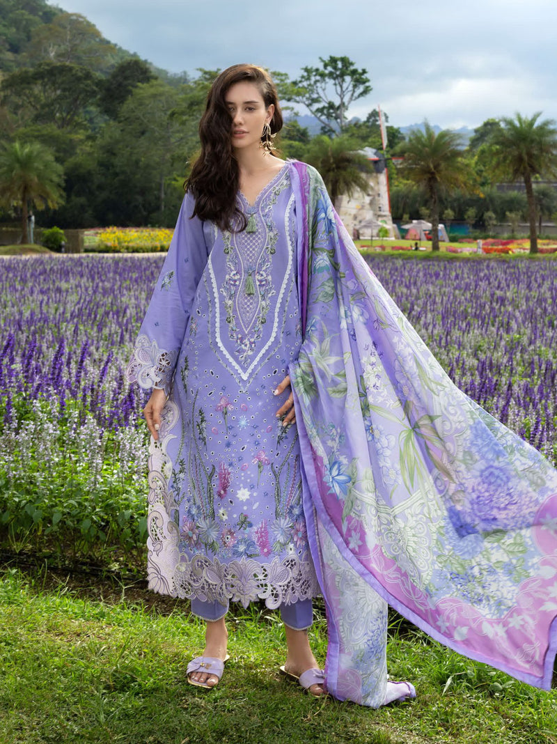 Mushq Hemline The Secerat Garden Unstitched Lawn 3Pc Suit - Daisy Reverie