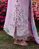 Mushq Hemline The Secerat Garden Unstitched Lawn 3Pc Suit - Peony Glow