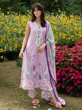 Mushq Hemline The Secerat Garden Unstitched Lawn 3Pc Suit - Peony Glow