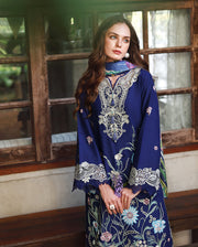 Mushq Hemline The Secerat Garden Unstitched Lawn 3Pc Suit - Sylphae