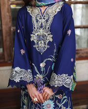 Mushq Hemline The Secerat Garden Unstitched Lawn 3Pc Suit - Sylphae