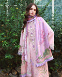 Mushq Hemline The Secerat Garden Unstitched Lawn 3Pc Suit - Moonpetal