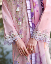 Mushq Hemline The Secerat Garden Unstitched Lawn 3Pc Suit - Moonpetal