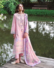 Mushq Hemline The Secerat Garden Unstitched Lawn 3Pc Suit - Moonpetal