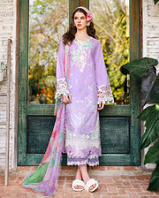 Mushq Hemline The Secerat Garden Unstitched Lawn 3Pc Suit - Dewspell