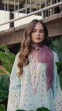 Mushq Hemline The Secerat Garden Unstitched Lawn 3Pc Suit - Secret Blossom
