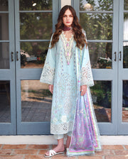 Mushq Hemline The Secerat Garden Unstitched Lawn 3Pc Suit - Secret Blossom
