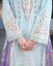 Mushq Hemline The Secerat Garden Unstitched Lawn 3Pc Suit - Secret Blossom