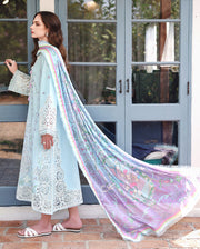 Mushq Hemline The Secerat Garden Unstitched Lawn 3Pc Suit - Secret Blossom