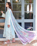 Mushq Hemline The Secerat Garden Unstitched Lawn 3Pc Suit - Secret Blossom