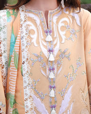 Mushq Hemline The Secerat Garden Unstitched Lawn 3Pc Suit - Wisteria Veil