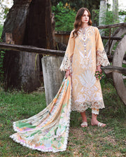 Mushq Hemline The Secerat Garden Unstitched Lawn 3Pc Suit - Wisteria Veil