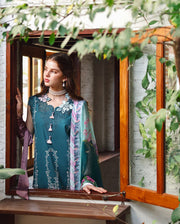 Mushq Hemline The Secerat Garden Unstitched Lawn 3Pc Suit - Ivy Spell
