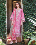 Mushq Hemline The Secerat Garden Unstitched Lawn 3Pc Suit - Mystic Camellia