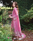 Mushq Hemline The Secerat Garden Unstitched Lawn 3Pc Suit - Mystic Camellia