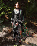 Mushq Hemline The Secerat Garden Unstitched Lawn 3Pc Suit - Nightshade Bloom