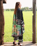 Mushq Hemline The Secerat Garden Unstitched Lawn 3Pc Suit - Nightshade Bloom