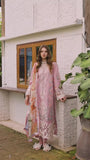 Mushq Hemline The Secerat Garden Unstitched Lawn 3Pc Suit - Secret Petals