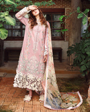 Mushq Hemline The Secerat Garden Unstitched Lawn 3Pc Suit - Secret Petals