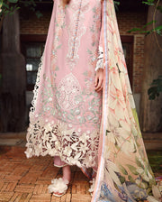 Mushq Hemline The Secerat Garden Unstitched Lawn 3Pc Suit - Secret Petals