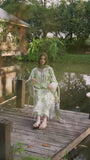 Mushq Hemline The Secerat Garden Unstitched Lawn 3Pc Suit - Verdant Bloom