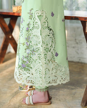 Mushq Hemline The Secerat Garden Unstitched Lawn 3Pc Suit - Verdant Bloom