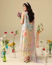 Mushq Hemline Soleil Prints Unstitched 3Pc Suit HLM26-01 Bellarosa