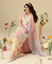 Mushq Hemline Soleil Prints Unstitched 3Pc Suit HLM26-01 Bellarosa