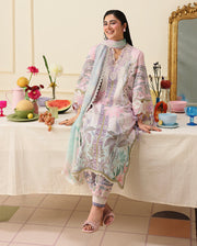 Mushq Hemline Soleil Prints Unstitched 3Pc Suit HLM26-02 Serena Bloom