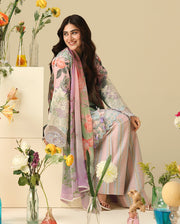 Mushq Hemline Soleil Prints Unstitched 3Pc Suit HLM26-03 Moonlit Dolce