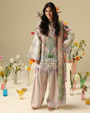 Mushq Hemline Soleil Prints Unstitched 3Pc Suit HLM26-03 Moonlit Dolce