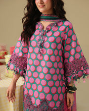 Mushq Hemline Soleil Prints Unstitched 3Pc Suit HLM26-04 Petal Sonata