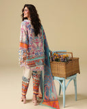 Mushq Hemline Soleil Prints Unstitched 3Pc Suit HLM26-05 Eden Whisper